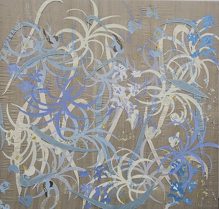 ARABELLA CACCIA, Summer Flora (Blue), Zimbabwe, 2023
Embroidery on hand woven silk