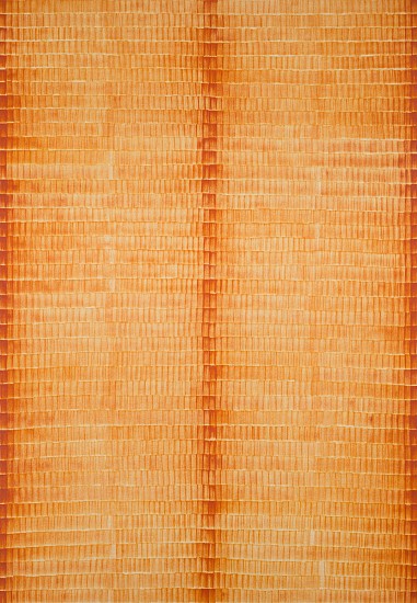 CATHY ABRAHAM, An orange splendour (6048 strokes)
oil on Italian cotton canvas