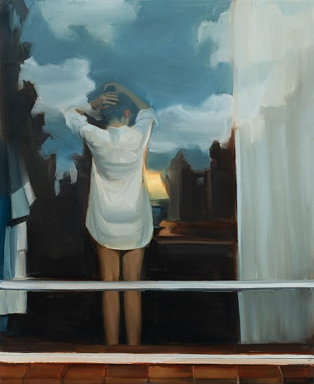 SASHA HARTSLIEF, White shirt with clouds
Oil on canvas