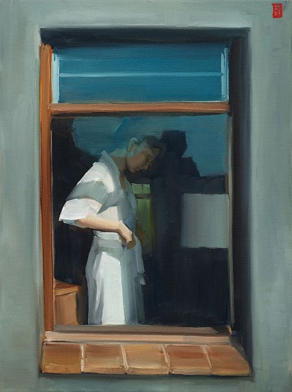 SASHA HARTSLIEF, Morning light with white robe
Oil on canvas