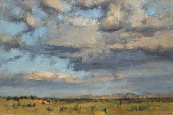 walter voigt stormcloud over tswalu plains oil on canvas 100 x 150 cm c matt slater hr 3