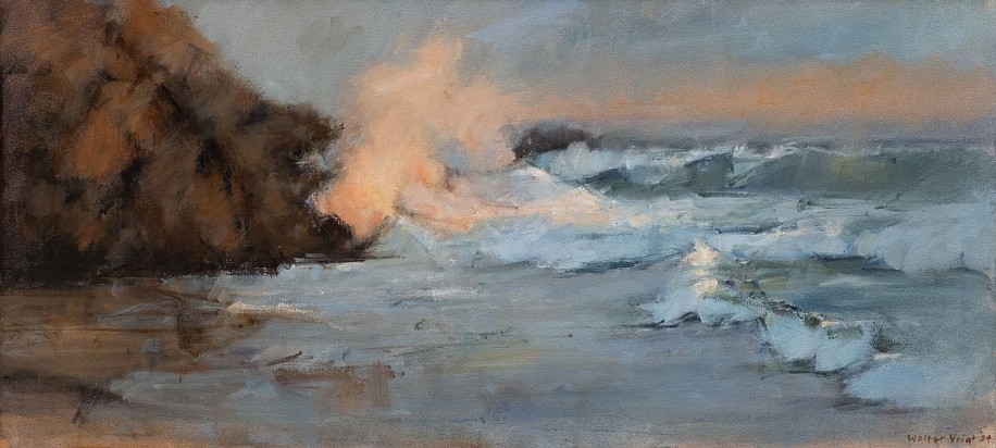 WALTER VOIGT, Sunlight on The Wedge Breakers
Oil on canvas