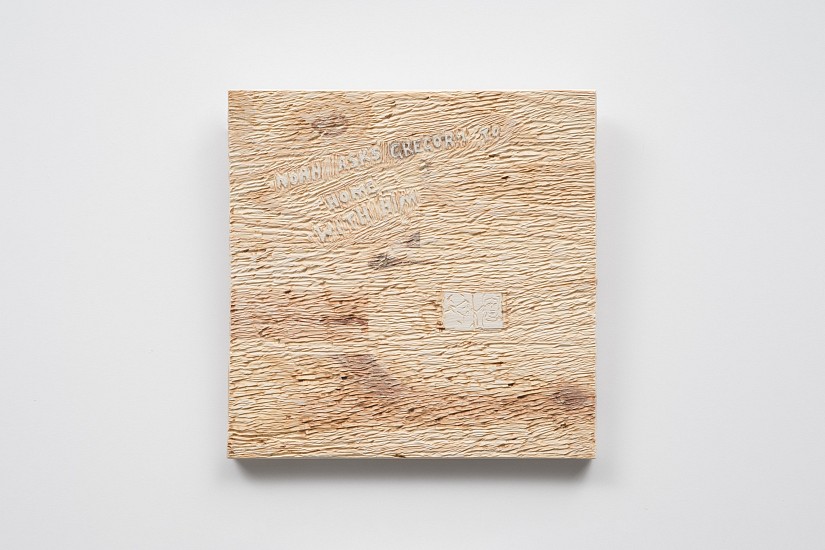 BRETT CHARLES  SEILER, Study of Greg and Noah
engraving on painted wood