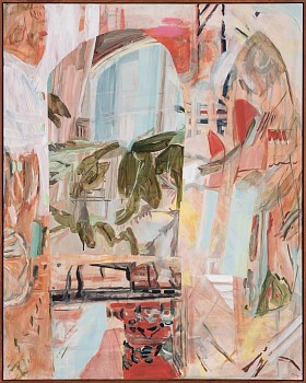 jeanne hoffman to wander and be distracted acrylic on italian cotton 100 x 80 cm c matt slater hr 1