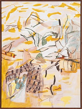 jeanne hoffman a long wind carrying bird calls acrylic on italian cotton 80 x 60 cm c matt slater hr 1