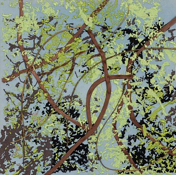 arabella caccia tree canopy embroidery and applique on hand painted silk 35 x 35 cm hr c matt slater 1 cropped