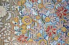 Blue Leticia with Polkadot Scarf, Chalk pastel and newsprint collage on folded paper , 114 x 152 cm, 2025 (detail)
