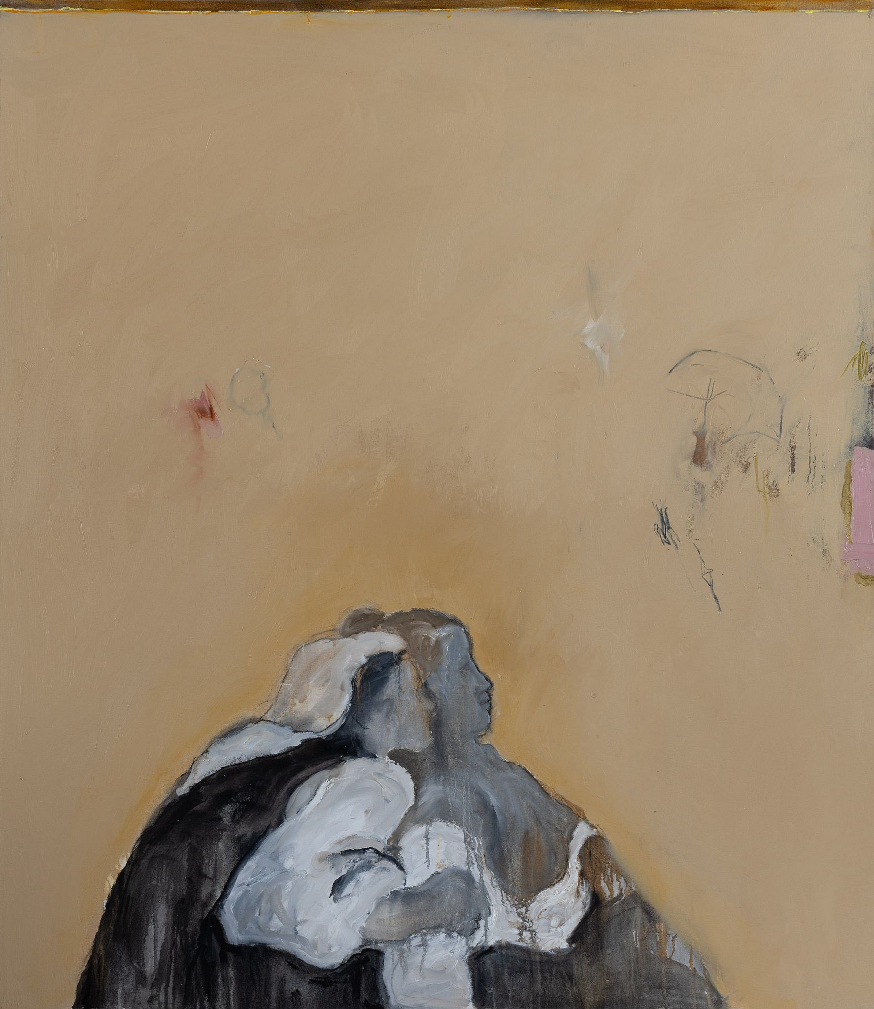 lorienne lotz bearing witness oil and charcoal on canvas 130 x 150 cm c melanie cornelius hr