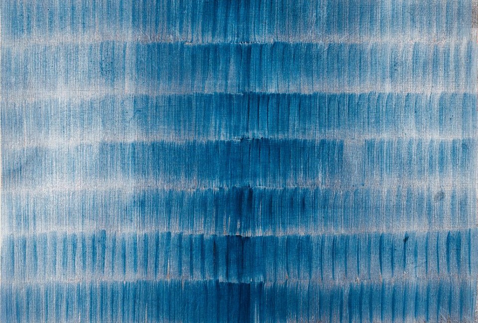 Cathy Abragam, Indigo silver leaf 18, 70 x 50 cmsmall for web