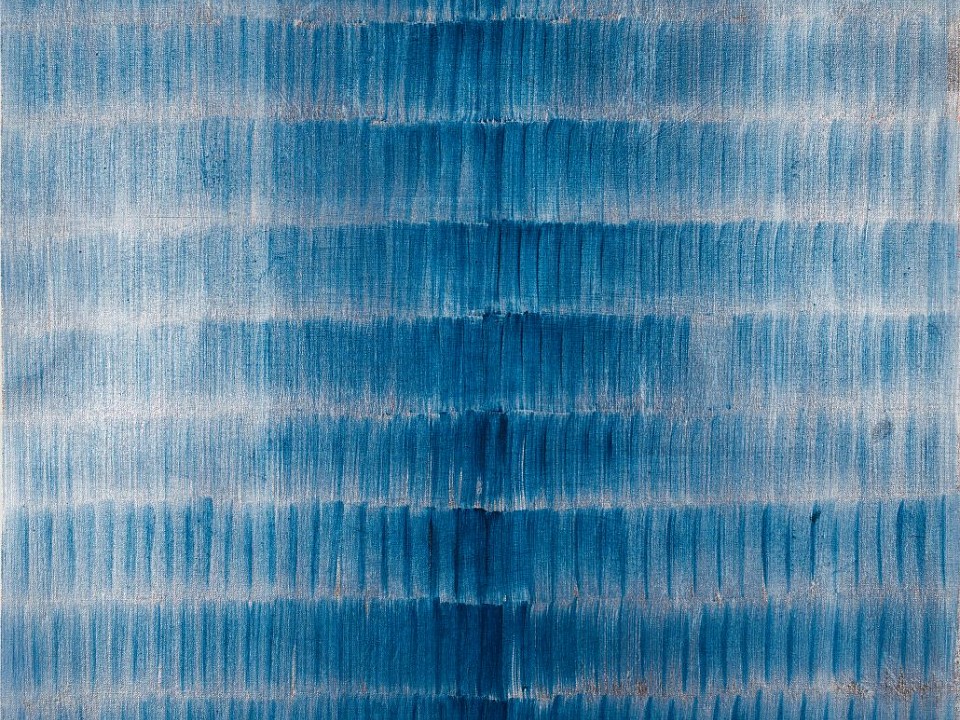 Cathy Abragam, Indigo silver leaf 18, 70 x 50 cmsmall for web