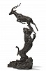 S490 Leopard Chasing Impala Maquette