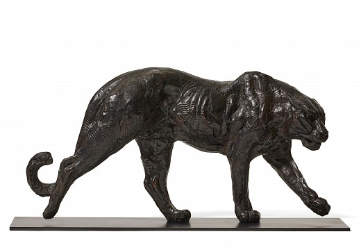 S494 Walking Leopard VII maquette, ed of 12, bronze, 43 x 90 x 21 cm lo(1)