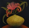 Shany van den Berg Curls and swirls in yellow vase, oil on linen, 100 x 100 cm LR (c) Mike Hall
