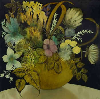 Shany van den Berg, Textural arrangement, oil on linen, 100 x 100 cm LR (c) Mike Hall