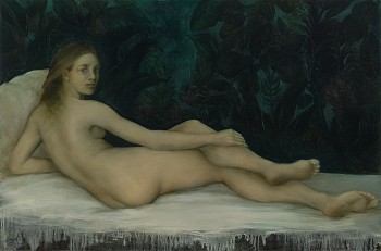 Shany van den Berg, Whoâ€™s there in my garden, oil on board, 40 x 60 cm LR (c) Mike Hall