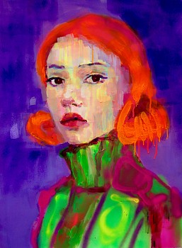 Kilmany Jo Liversage, BELLARUCHE, Acrylic,aerosol spray and marker on 300g cold pressed Fabriano paper, 77 x 57 cm