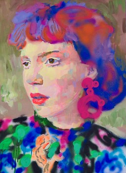 Kilmany Jo Liversage, ROMINA, acrylic,aerosol spray and marker on 300g Cold Pressed Frabriano paper, 77 x 57 cm