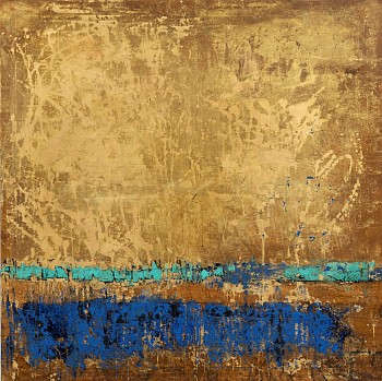 Philippe Uzac, Entropy 2, gold leaf and oil on canvas, 150 x 150 cm HR (c) Damian Griffiths (1)