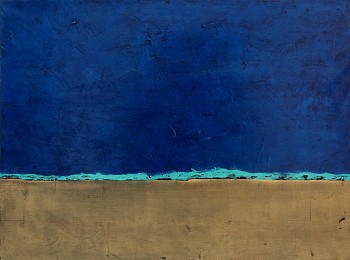 Philippe Uzac, Walking with her 2, gold leaf and oil on canvas, 90 X 120 cm HR (c) Damian Griffiths (1)