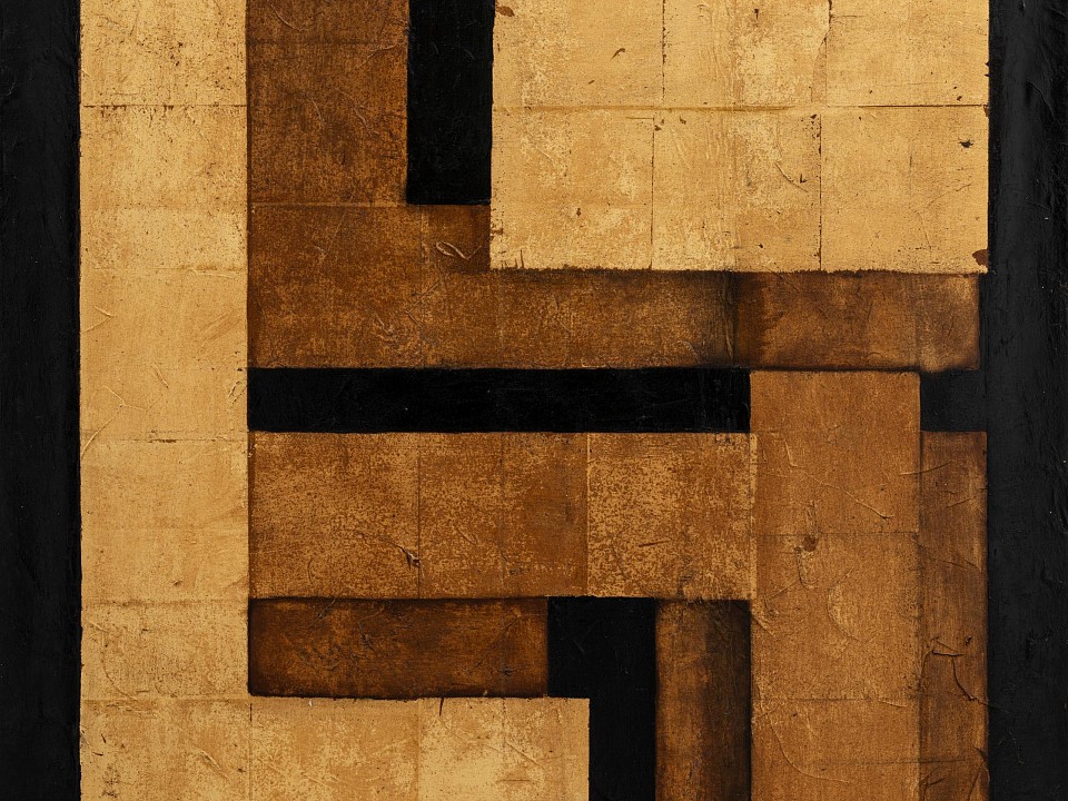 Philippe Uzac, Vanishing Shape 1, gold leaf and oil on canvas, 120 x 90 cm HR (c) Damian Griffiths (1)