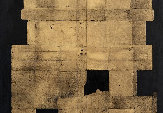 Philippe Uzac, Vanishing Shape 2, gold leaf and oil on canvas, 120 x 90 cm HR (c) Damian Griffiths (1) copy