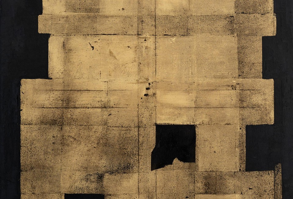 Philippe Uzac, Vanishing Shape 2, gold leaf and oil on canvas, 120 x 90 cm HR (c) Damian Griffiths (1) copy