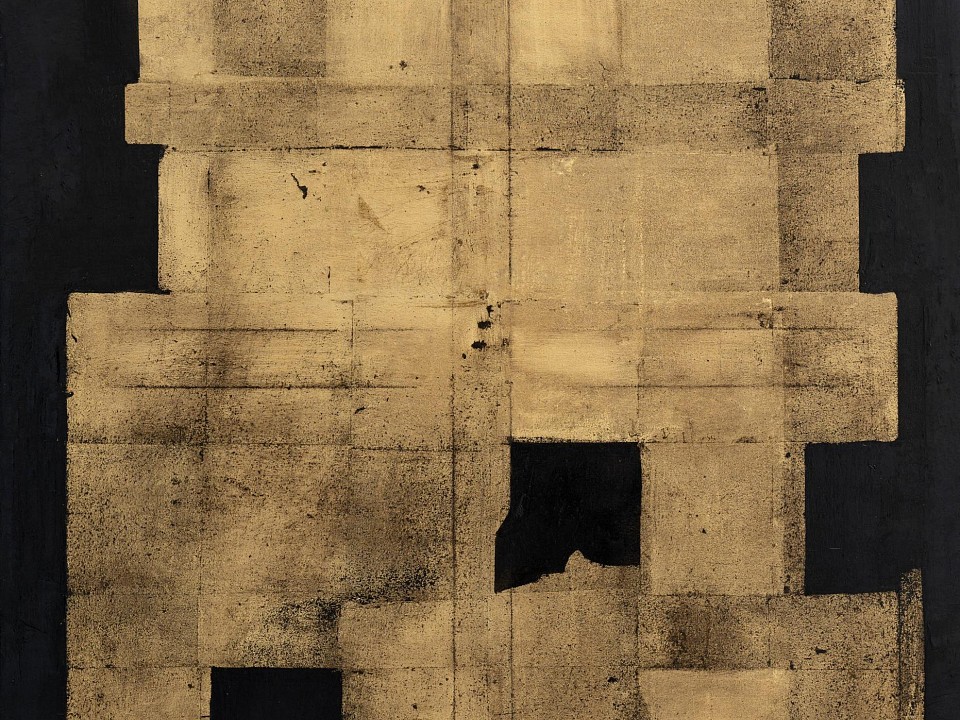 Philippe Uzac, Vanishing Shape 2, gold leaf and oil on canvas, 120 x 90 cm HR (c) Damian Griffiths (1) copy