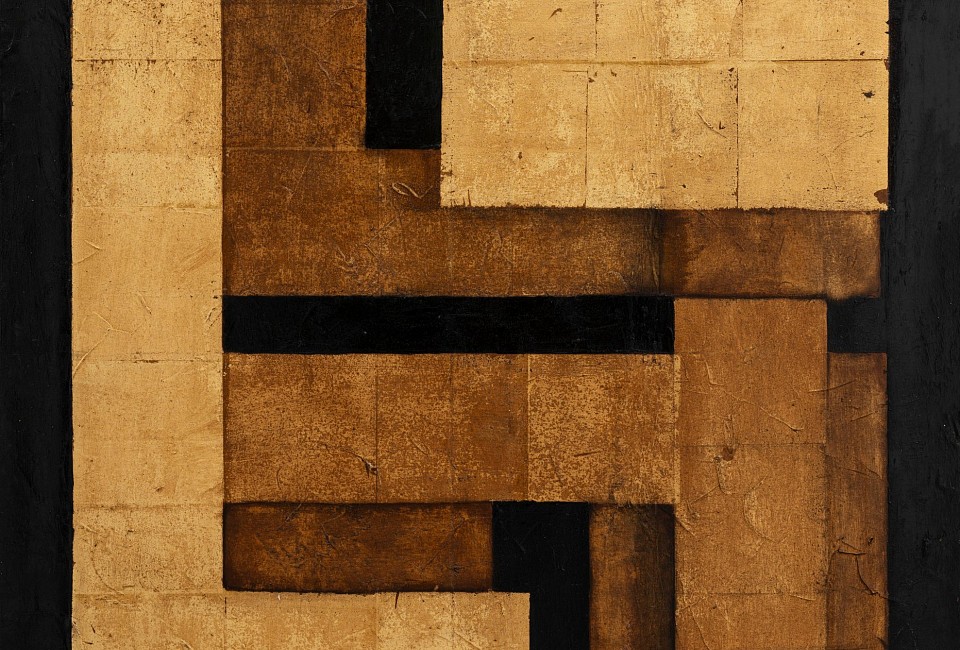 Philippe Uzac, Vanishing Shape 1, gold leaf and oil on canvas, 120 x 90 cm HR (c) Damian Griffiths (1) copy