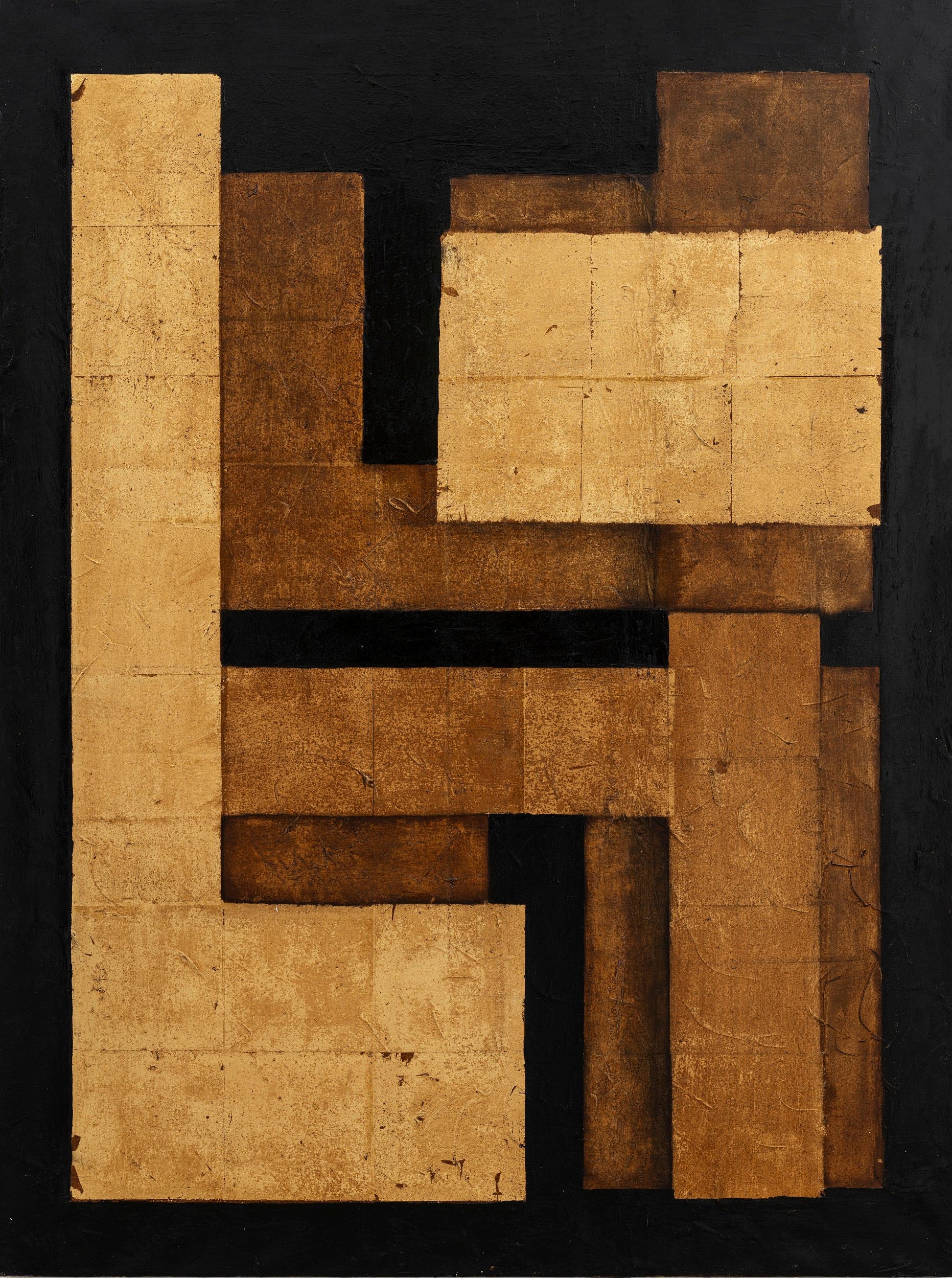 Philippe Uzac, Vanishing Shape 1, gold leaf and oil on canvas, 120 x 90 cm HR (c) Damian Griffiths (1) copy