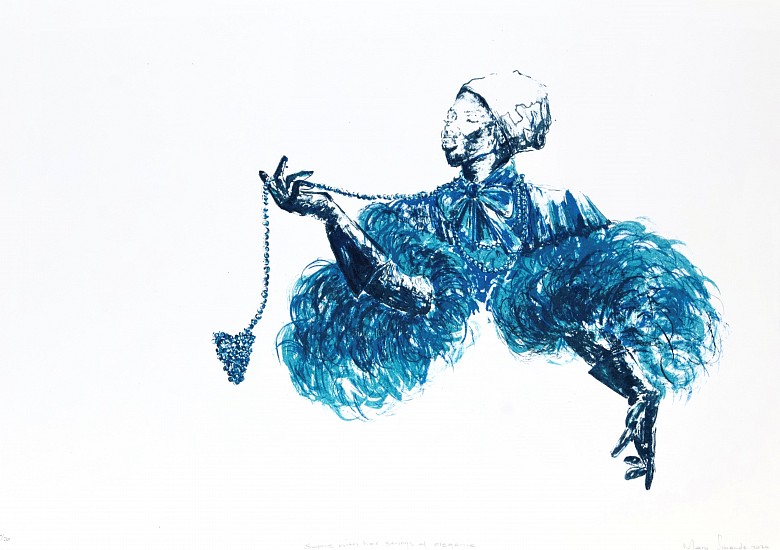 MARY SIBANDE, Sophie with her strings of elegance
three colour lithograph