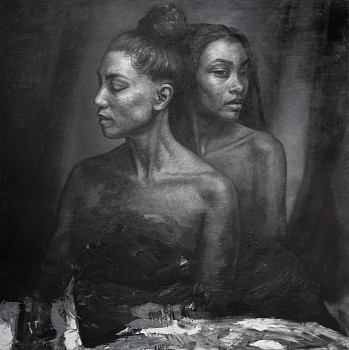 Interaction, 2026, oil on canvas, 165x165cm