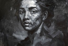 Portrait in the Dark, 2026, oil on canvas, 165x165cm