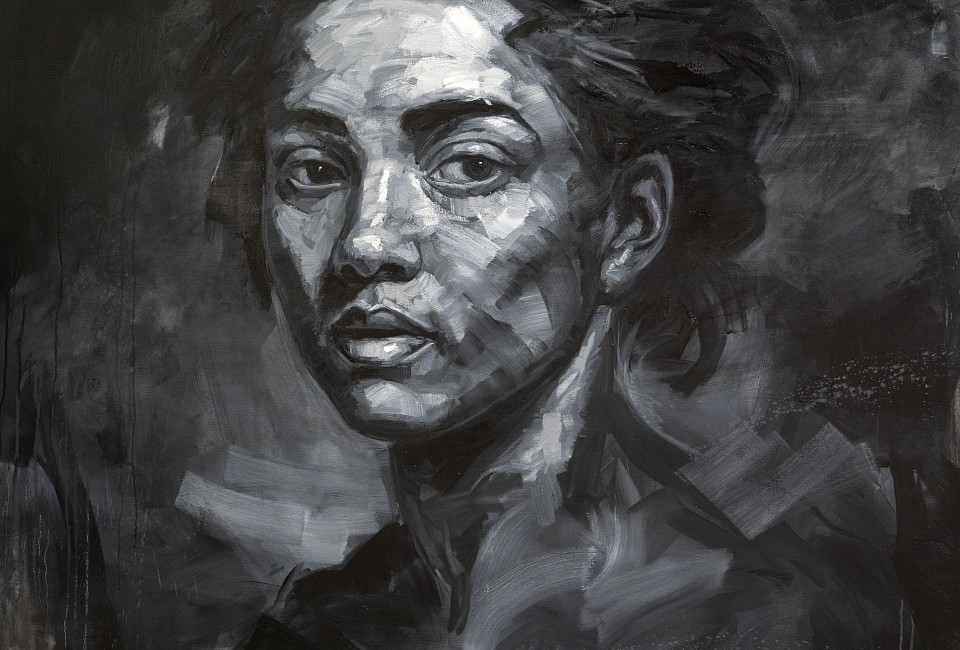 Portrait in the Dark, 2026, oil on canvas, 165x165cm