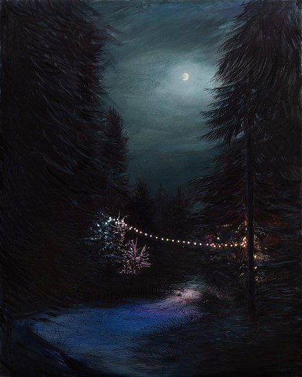 KIRSTEN BEETS, The Night Turns Bright
Oil and pencil on board