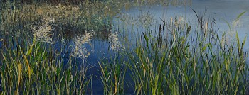 Arabella Caccia, Pilanesberg Water Reed, oil on board, 14.5 x 40 cm HR (c) Matt Slater (1) FRAME CROPPED