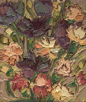 Erin Chaplin, Carnations, oil on canvas, 26 x 22 cm HR (c) Matt Slater (1) FRAME CROPPED