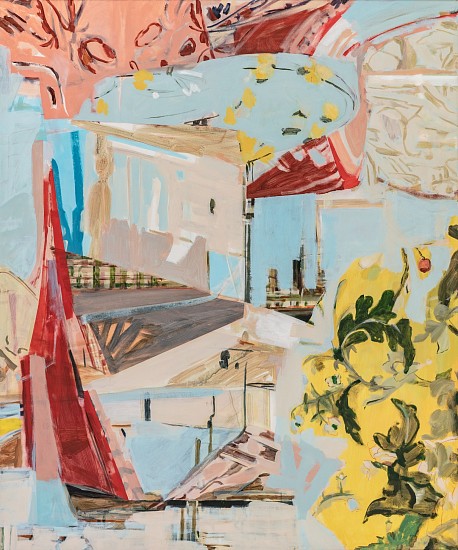 JEANNE HOFFMAN, Unreliable Landmarks
acrylic on italian cotton