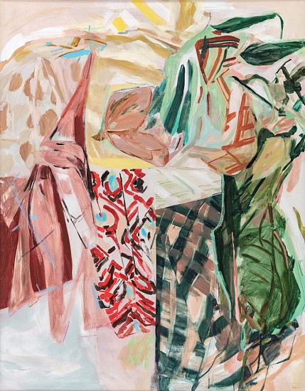 JEANNE HOFFMAN, Learning to Translate Green Things
acrylic on italian cotton