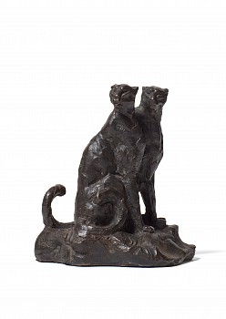 S463 Sitting Cheetah Pair Miniature 01 (resized web)