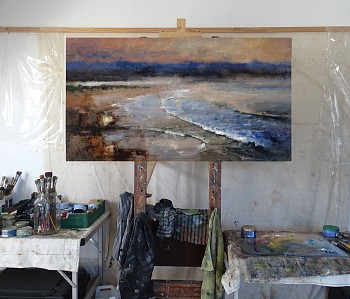 TEMP LEAD IMAGE Sunrise, Lookout Beach, Plettenberg Bay, 66cm x 122cm, (Easel) Oil on Canvas for web